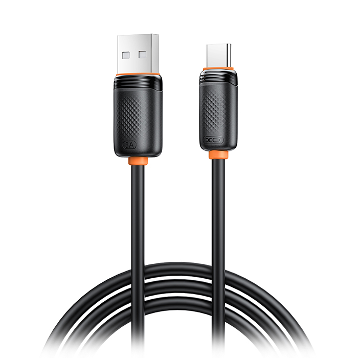 Καλώδιο High-Speed USB A αρσ. - USB Type-C αρσ. 15W, 1.00m σε μαύρο χρώμα - XO NB302 BLACK