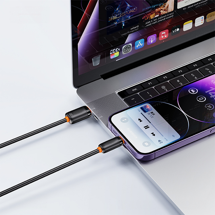 Καλώδιο High-Speed USB A αρσ. - USB Type-C αρσ. 15W, 1.00m σε μαύρο χρώμα - XO NB302 BLACK - Image 4