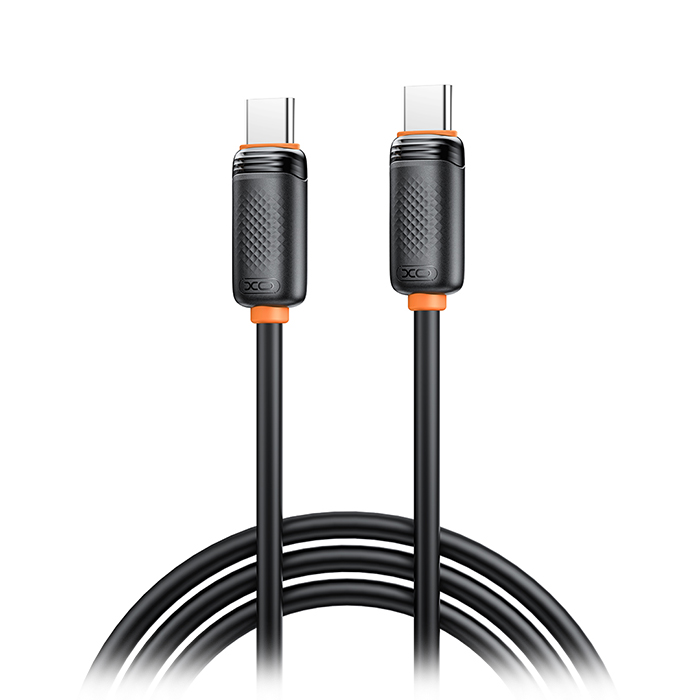 Καλώδιο USB High-Speed Τype-C αρσ. - USB Type-C αρσ. 60W, 1.00m σε μαύρο χρώμα - XO NB-Q302B BLACK