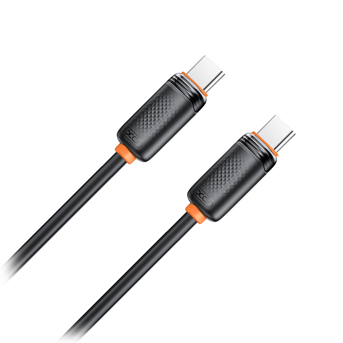 Καλώδιο USB High-Speed Τype-C αρσ. - USB Type-C αρσ. 60W, 1.00m σε μαύρο χρώμα - XO NB-Q302B BLACK - Image 3
