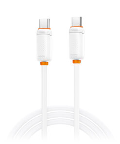 Καλώδιο USB High-Speed Τype-C αρσ. - USB Type-C αρσ. 60W, 1.00m σε λευκό χρώμα - XO NB-Q302B WHITE