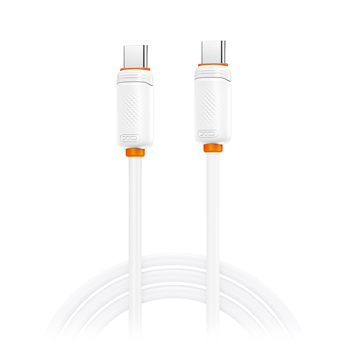 Καλώδιο USB High-Speed Τype-C αρσ. - USB Type-C αρσ. 60W, 1.00m σε λευκό χρώμα - XO NB-Q302B WHITE