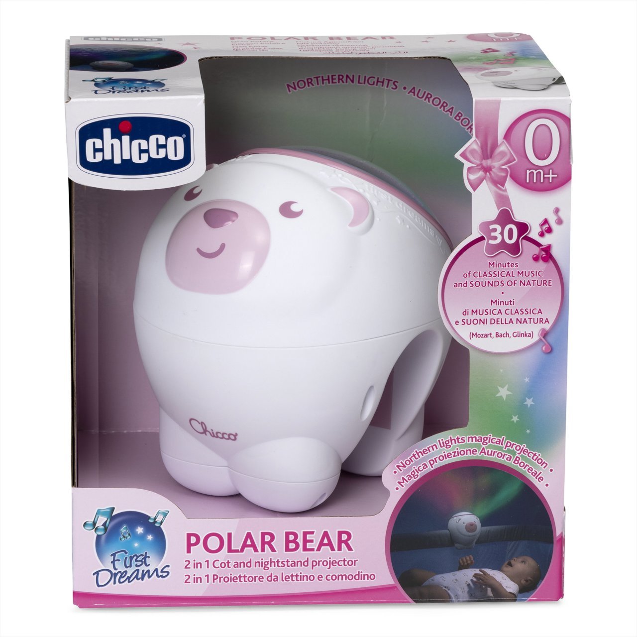 Chicco Βρεφικό Παιχνίδι Προτζέκτορας Κούνιας Polar Bear Ροζ Για 0+ Μηνών - Image 5