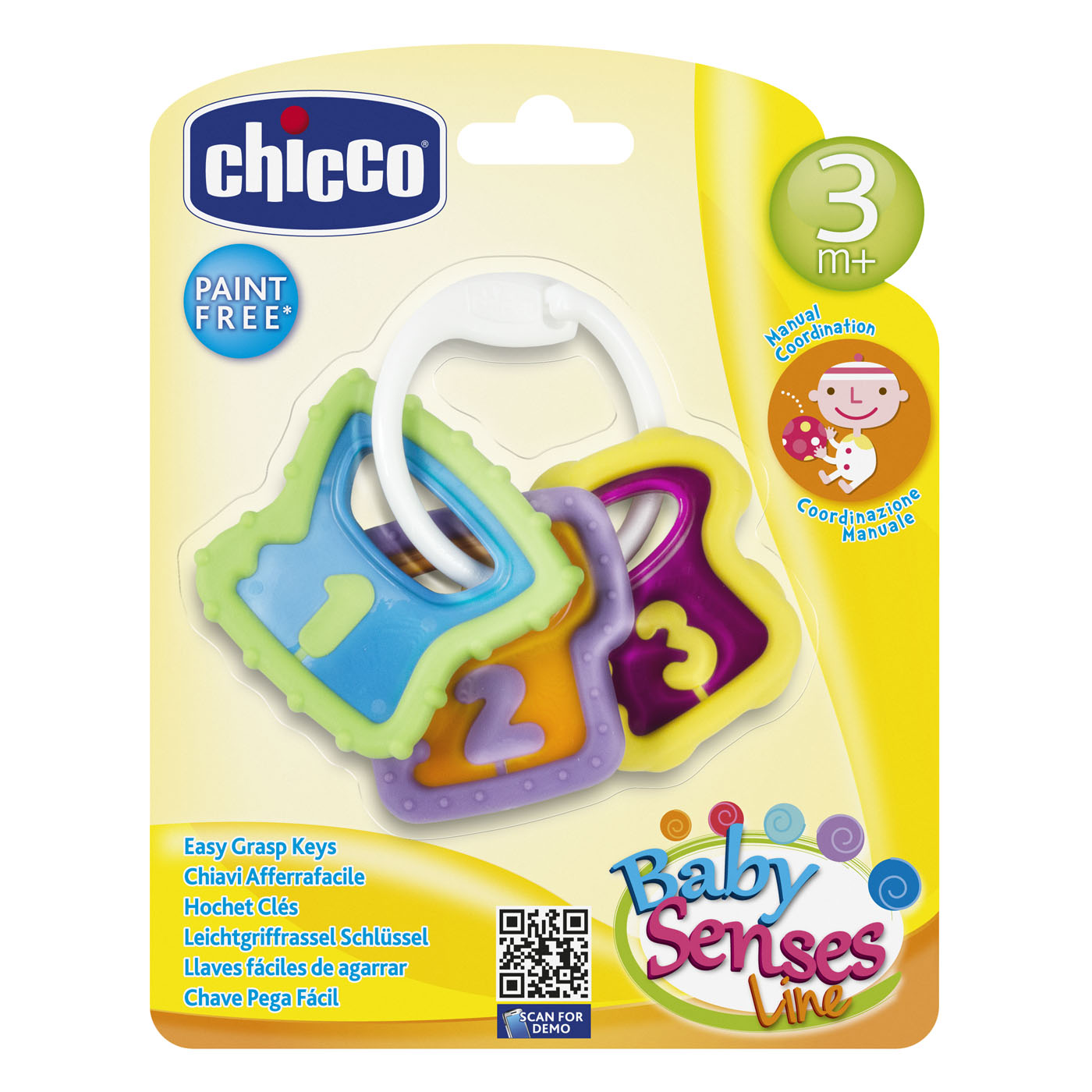 Chicco Βρεφική Κουδουνίστρα Χρωματιστά Κλειδιά Για 3-18 Μηνών - Image 3