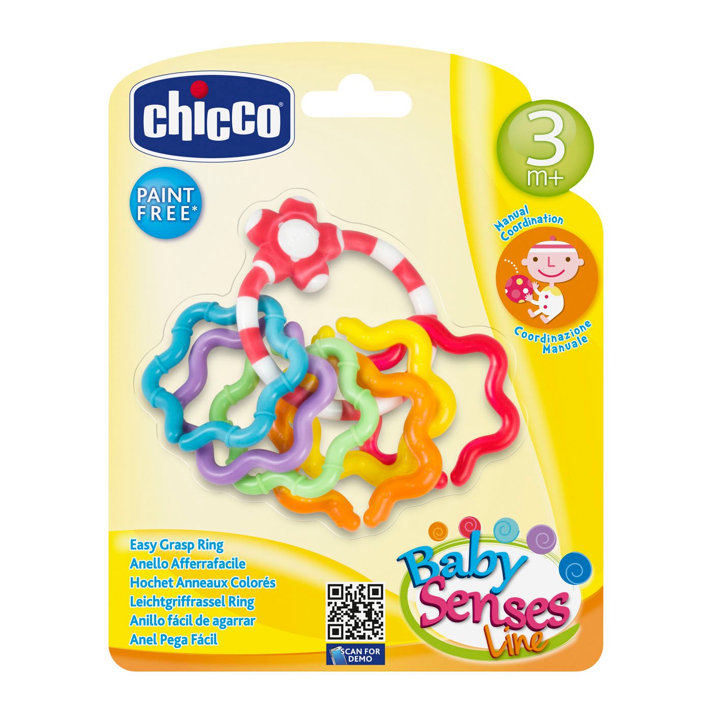 Chicco Βρεφική Κουδουνίστρα Χρωματιστοί Δακτύλιοι Για 3-18 Μηνών - Image 3