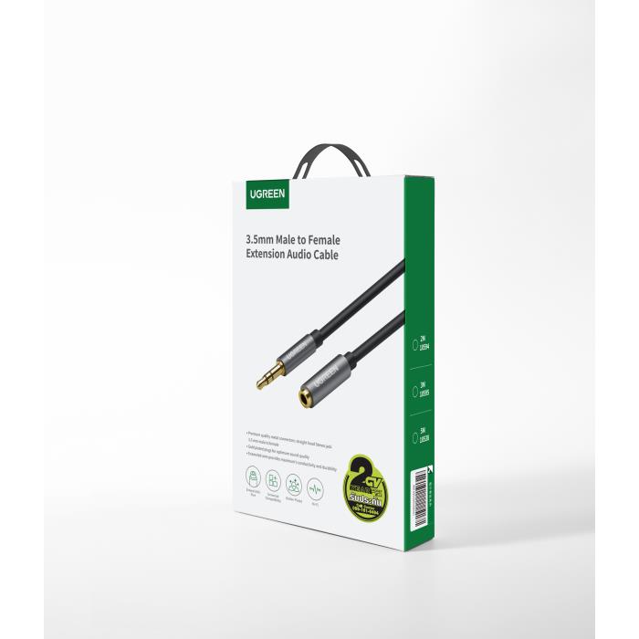 Καλώδιο Ήχου 3.5mm M/F UGREEN AV118 10538 5m Μαύρο - Image 3