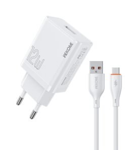 Φορτιστής Σπιτιού 12W WK WP-U76, με καλώδιο Micro USB Λευκό