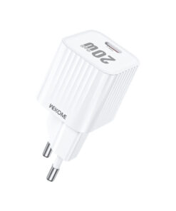 Φορτιστής Σπιτιού GaN PD 20W WK WP-U12 1 Θέσης Λευκό