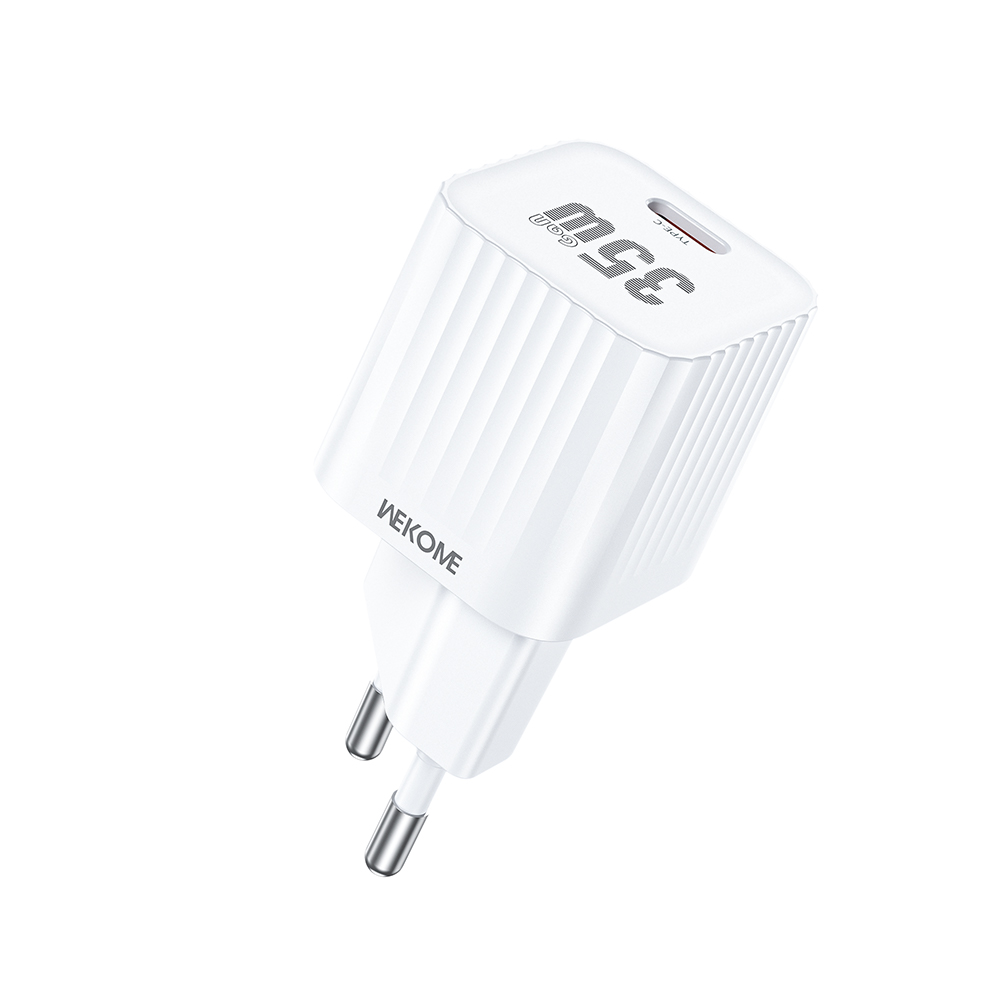 Φορτιστής Σπιτιού GaN PD 35W WK WP-U13 1 Θέσης Λευκό - Image 2
