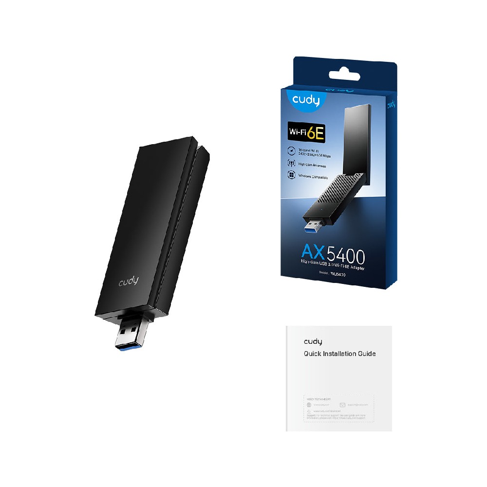 Ασύρματη Κάρτα Δικτύου USB 3.0 Cudy WU5400 AX5400 Wi-Fi 6E - Image 3