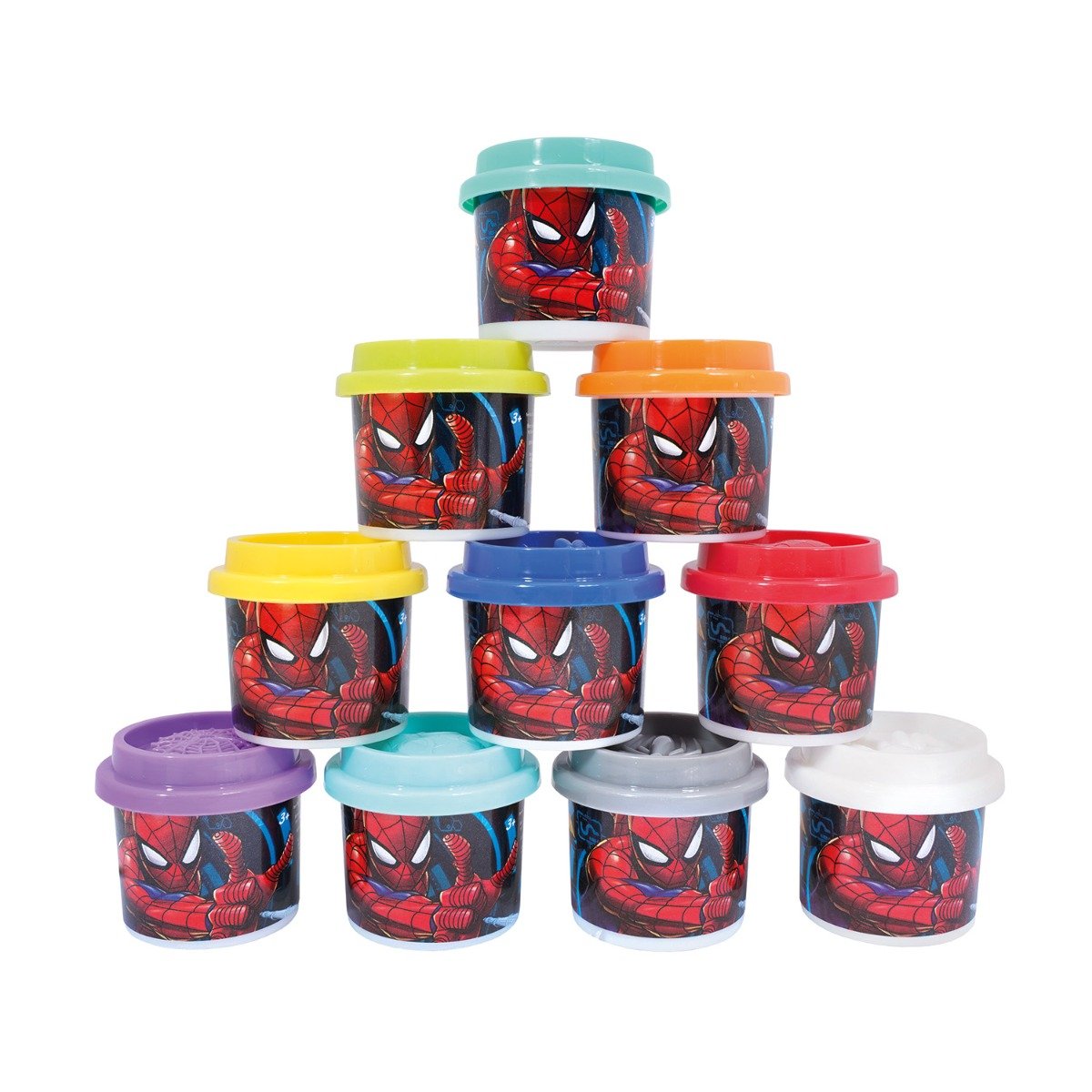 AS Πλαστελίνη Marvel Spiderman Σακουλάκι Με 10 Βαζάκια Και Καπάκια Καλουπάκια 280gr Για 3+ Χρονών - Image 3