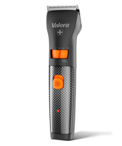 Επαγγελματική κουρευτική μηχανή μαλλιών, με επαναφορτιζόμενη μπαταρία και τροφοδοσία ρεύματος σε μαύρο / πορτοκαλί χρώμα. - VALERA SWISS EXCELLENCE SMART BLACK
