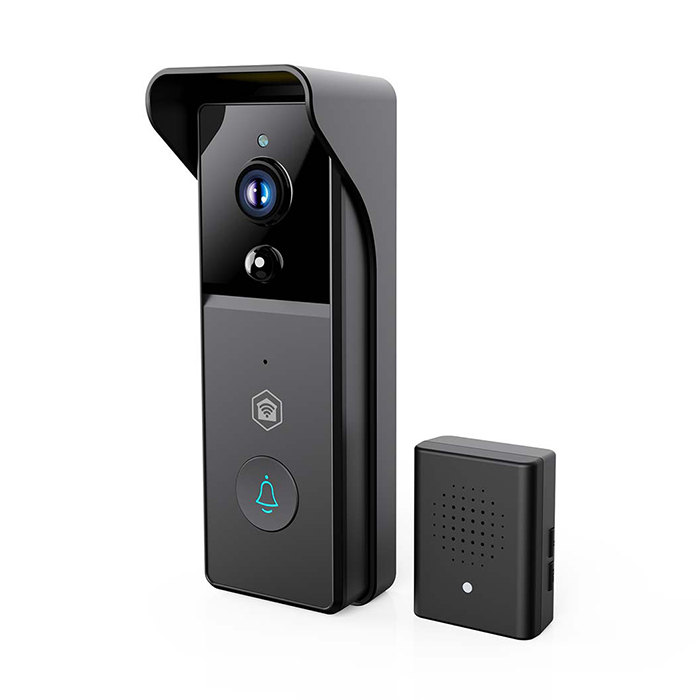 Smart Wi-Fi επαναφορτιζόμενη θυροτηλεόραση, με Full HD 1296p κάμερα, αισθητήρα κίνησης, νυχτερινή όραση και ασύρματο κουδούνι. - NEDIS WIFICDP21BK