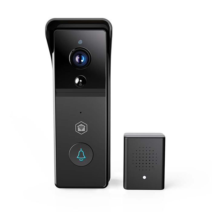 Smart Wi-Fi επαναφορτιζόμενη θυροτηλεόραση, με Full HD 1296p κάμερα, αισθητήρα κίνησης, νυχτερινή όραση και ασύρματο κουδούνι. - NEDIS WIFICDP21BK - Image 2