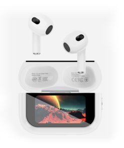 Bluetooth ακουστικά handsfree με θήκη φόρτισης και οθόνη, σε λευκό χρώμα - XO X47 4th GENERATION