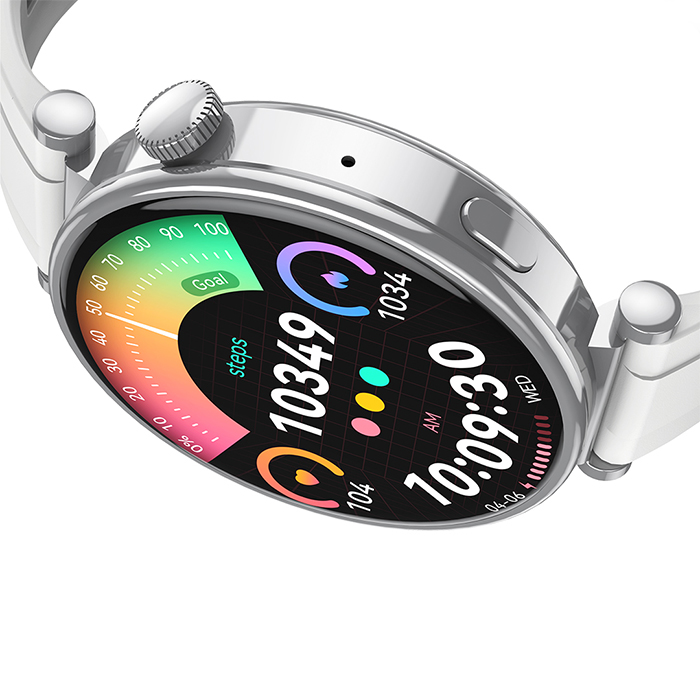 Smart ρολόι με οθόνη AMOLED 1.32" σε ασημί χρώμα - XO GT4 SILVER - Image 4
