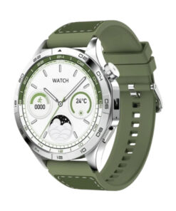 Smart ρολόι με οθόνη AMOLED 1.43" σε πράσινο χρώμα - XO WATCH4 SILVER AND GREEN