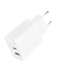 Universal φορτιστής με 2 εξόδους, 1x USB-A & 1x USB-C, PD20W / QC18W, σε λευκό χρώμα - XO L161 (EU) PD20W/ QC18W
