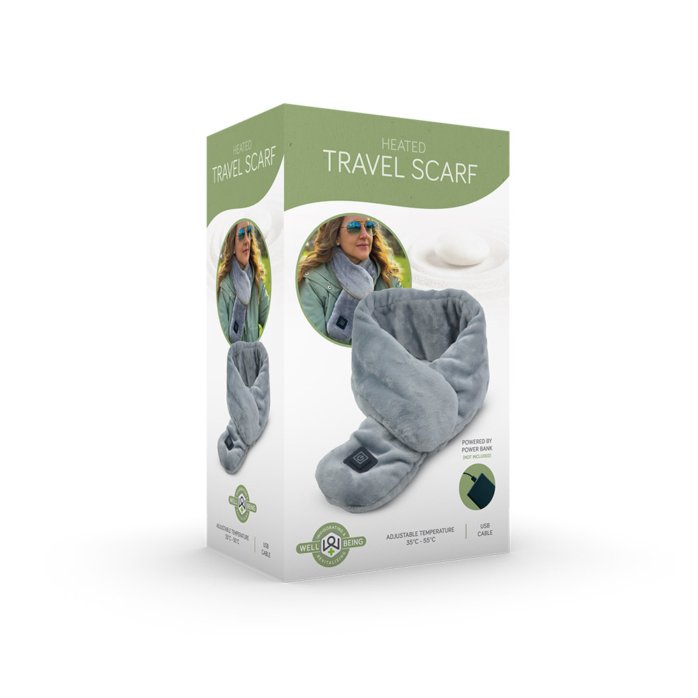 The Source - Heated Travel Scarf - Θερμαινόμενο Κασκόλ Λαιμού με Τροφοδοσία USB & 3 Επίπεδα Θερμοκρασίας
