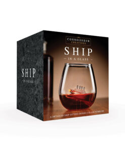The Source Ship In A Glass — Γυάλινο Ποτήρι Ποτού με Ενσωματωμένο Πλοίο 610ml