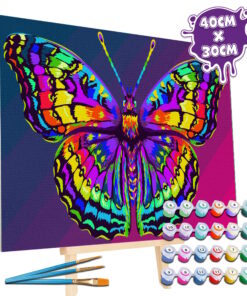Splat Planet Σετ Ζωγραφικής με Αριθμούς "Butterfly" σε Καμβά με Τελάρο 30x40cm