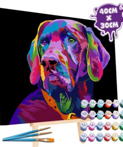 Splat Planet Σετ Ζωγραφικής με Αριθμούς "Dog" σε Καμβά με Τελάρο 30x40cm