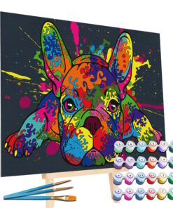 Splat Planet Σετ Ζωγραφικής με Αριθμούς "French Bulldog" σε Καμβά με Τελάρο 30x40cm