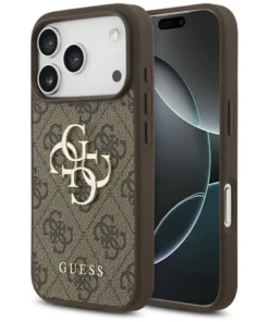 Guess - 4G Big Logo - Case for iPhone 17 Pro - Brown - Θήκη προστασίας iPhone 17 Pro σε Καφέ χρώμα