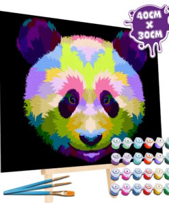 Splat Planet Σετ Ζωγραφικής με Αριθμούς "Panda" σε Καμβά με Τελάρο 30x40cm