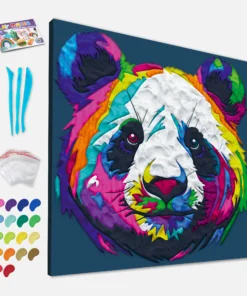 Splat Planet Σετ Ζωγραφικής με Πηλό "Panda" σε Καμβά με Τελάρο 30x40cm