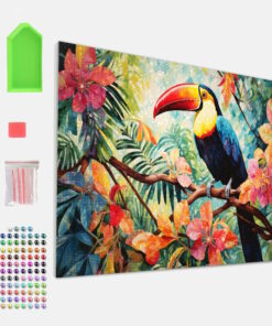 Splat Planet Σετ Diamond Painting "Toucan" σε Καμβά με Τελάρο 30x40cm