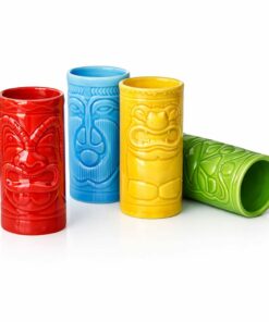 MikaMax Σετ 4 Κεραμικά Σφηνάκια "Tiki Shot Glasses"