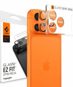 Spigen Glass tR EZ Fit Optik Pro XL 1 τεμάχιο, πορτοκαλί - iPhone 17 Pro Max (AGL10650)