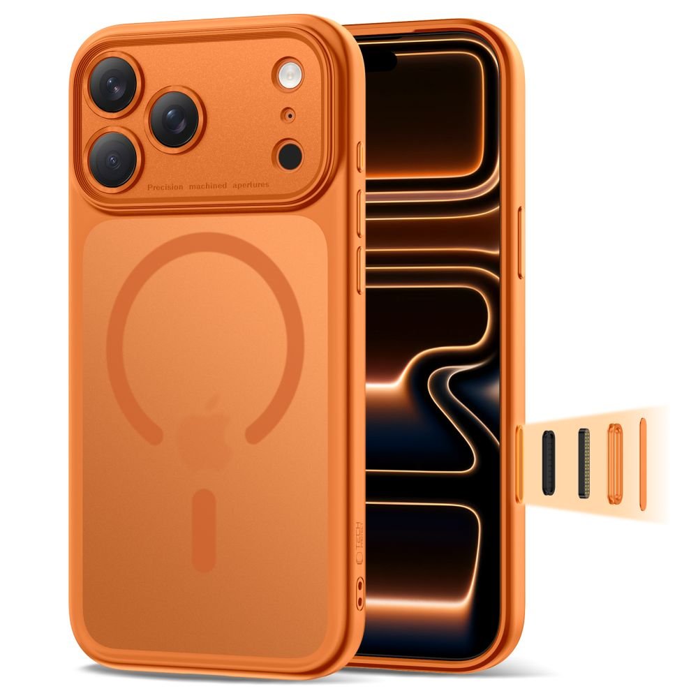 TECH-PROTECT MAGPEAK MAGSAFE CC IPHONE 17 PRO MAX MATTE COSMIC ORANGE