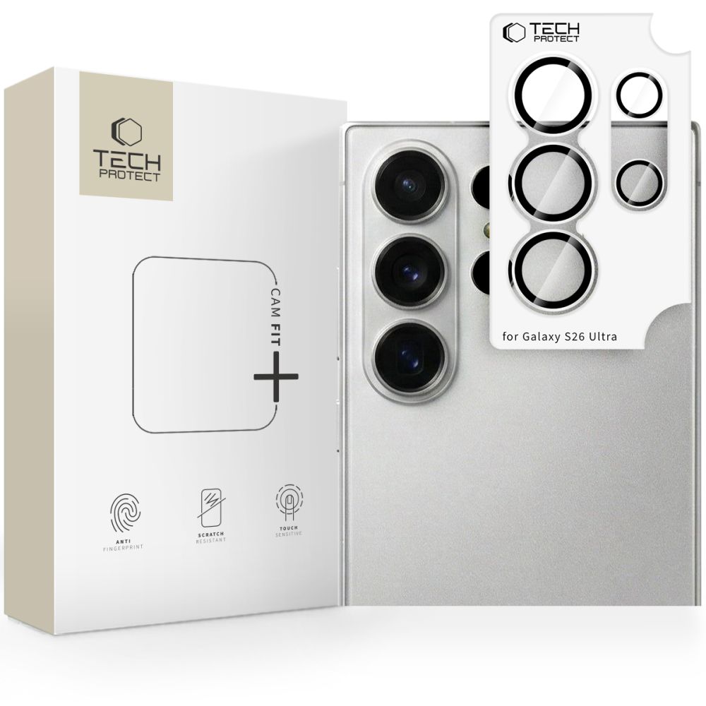 Tech-protect Camring Fit Plus Tempered Glass Camera Protection Galaxy S26 Ultra Transparent