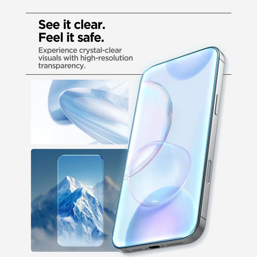 SPIGEN ALM GLAS.TR SLIM 3-PACK IPHONE 17 PRO MAX ΔΙΑΦΑΝO (AGL10099) - Image 3