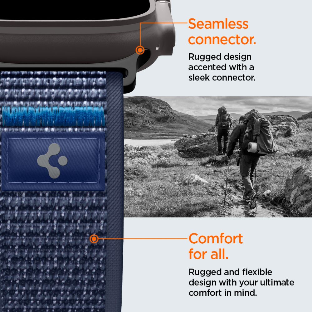 SPIGEN ATHLEX AIR 2 APPLE WATCH 8 / 9 / 10 / 11 / SE / ULTRA (44 / 45 / 46 / 49 MM) ACTIVE NAVY BLUE AMP10608 - Image 2