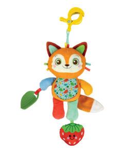 Baby Clementoni Βρεφικό Λούτρινο Αλεπού Βόλτας με Κλιπ για 0+ Μηνών