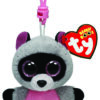 TY Beanie Boos Χνουδωτό Μπρελόκ Ρακούν Γκρι 8.5εκ