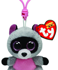 TY Beanie Boos Χνουδωτό Μπρελόκ Ρακούν Γκρι 8.5εκ