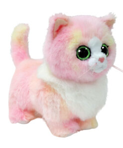 ΤΥ Χνουδωτό Beanie Boos Γατούλα Ροζ με Λευκό 15εκ