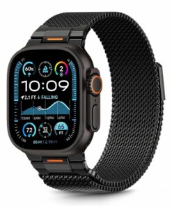 TECH-PROTECT MILANO VANGUARD APPLE WATCH 8 / 9 / 10 / 11 / SE / ULTRA (44 / 45 / 46 / 49 MM) BLACK (5906302339846)