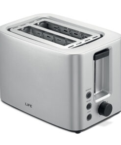 Αυτόματη φρυγανιέρα 2 θέσεων, 750W - LiFE CRUNCHY Silver Matt Series
