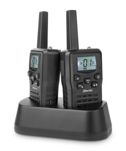 Walkie talkie με εμβέλεια έως και 10 km, σε μαύρο χρώμα. - ALECTO FR200BK