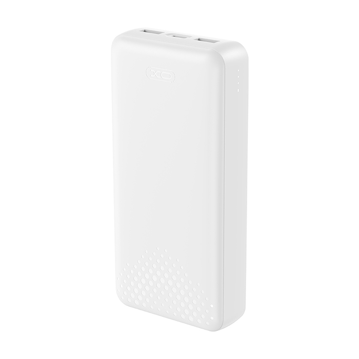 Power Bank 20.000 mAh με 3 θύρες USB (2x USB-A, 1x USB-C), σε λευκό χρώμα - XO PB313 WHITE COLOR