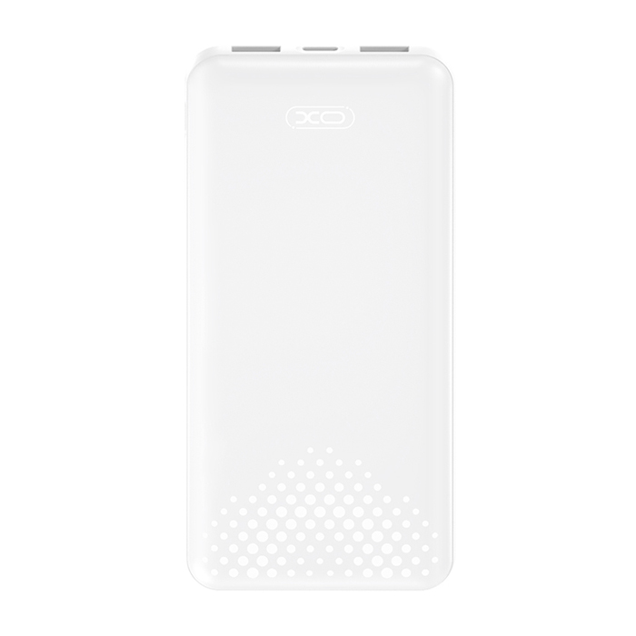Power Bank 10.000 mAh με 3 θύρες USB (2x USB-A, 1x USB-C), σε λευκό χρώμα - XO PB312 WHITE COLOR