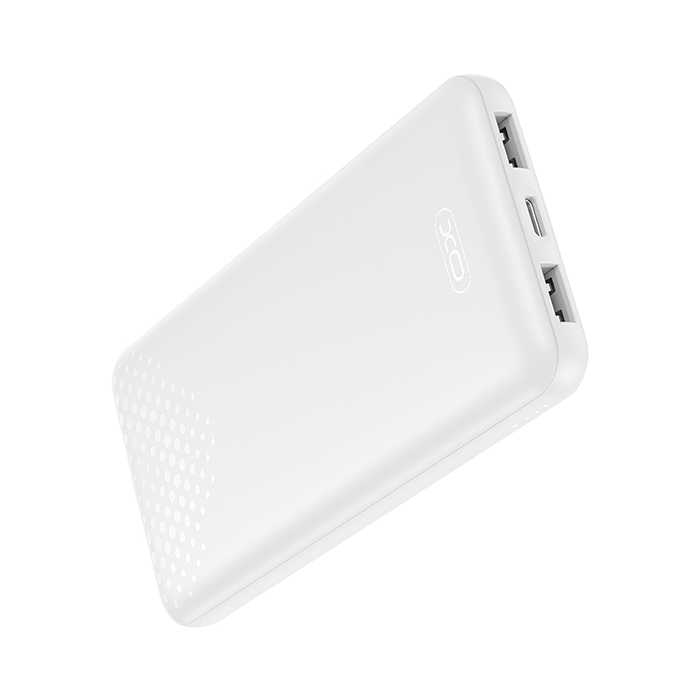 Power Bank 10.000 mAh με 3 θύρες USB (2x USB-A, 1x USB-C), σε λευκό χρώμα - XO PB312 WHITE COLOR - Image 2
