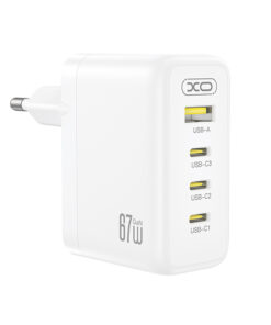 Universal φορτιστής GaN με 4 εξόδους, 3x USB-C & 1x USB-A, 67W - XO CE39