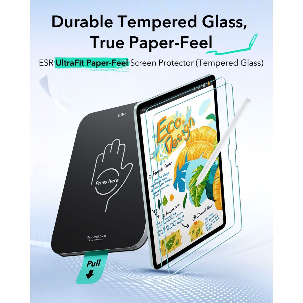 ESR PAPER FEEL 2-PACK IPAD AIR 10.9” 4 / 5 / 2020-2022 / 11” 6 / 7 / 8 / 2024-2026 CLEAR (4894240299319) - Image 7