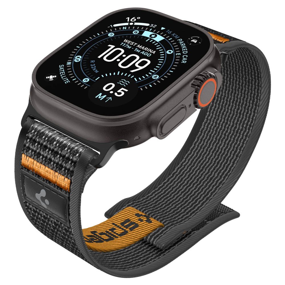 SPIGEN ATHLEX AIR 2 APPLE WATCH 8 / 9 / 10 / 11 / SE / ULTRA (44 / 45 / 46 / 49 MM) ACTIVE BLACK / ORANGE AMP10607 - Image 7